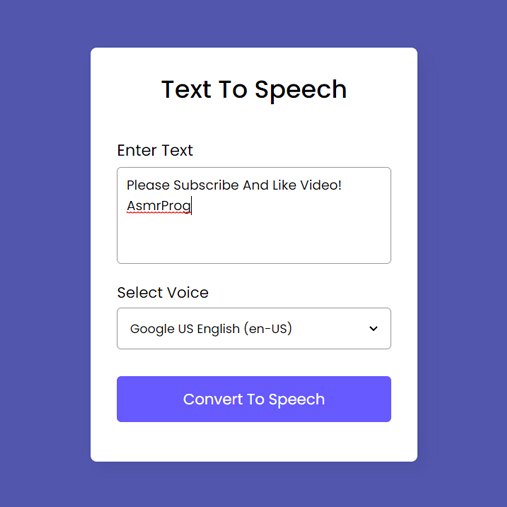 Text To Speech App